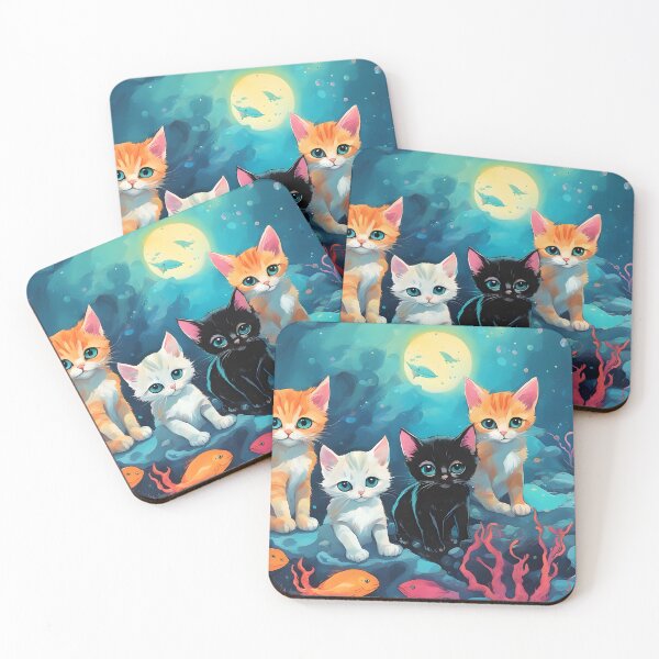 Item preview, Kitty's Kaleidoscopic Canvas designed and sold by Daniel Dudgeon.