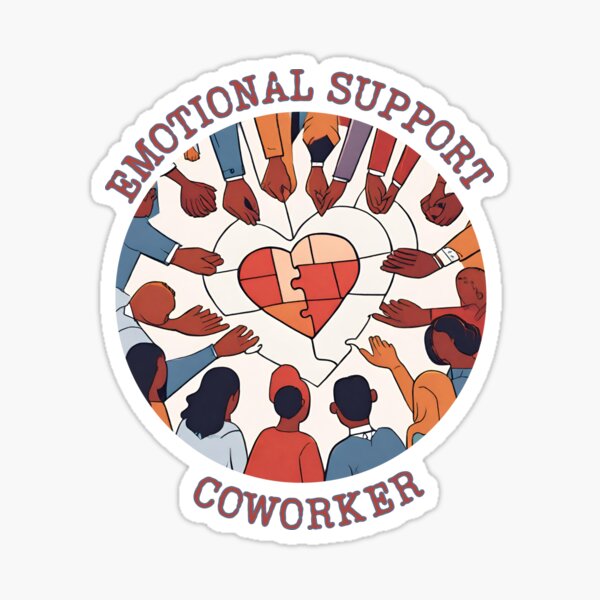 Emotional Support Coworker Badge Topper – pinkydoodledesigns