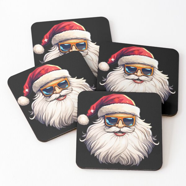 Item preview, santa claus wearing sunglasses designed and sold by MagicColorPrint.