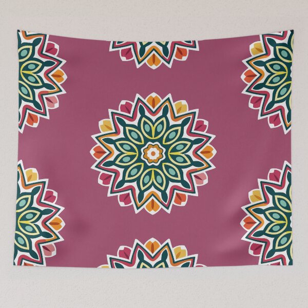 Item preview, Colorful Floral Rangoli Art - Design & Pattern designed and sold by Jollys-ArtShop.