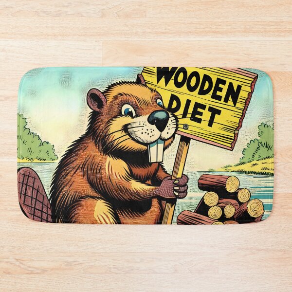 Item preview, Beaver's Clever Construction Zone Illustration designed and sold by VectorPlace.