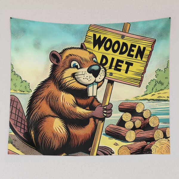 Item preview, Beaver's Clever Construction Zone Illustration designed and sold by VectorPlace.