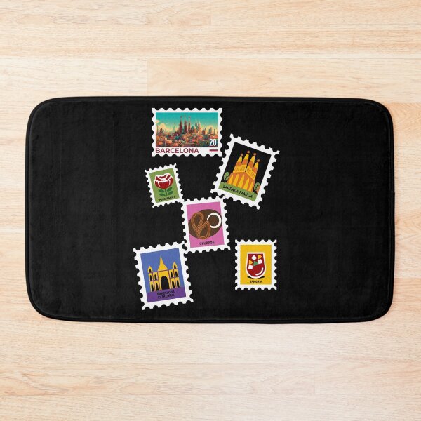 Item preview, Barcelona stamps - travel lovers designed and sold by BloomingByL.