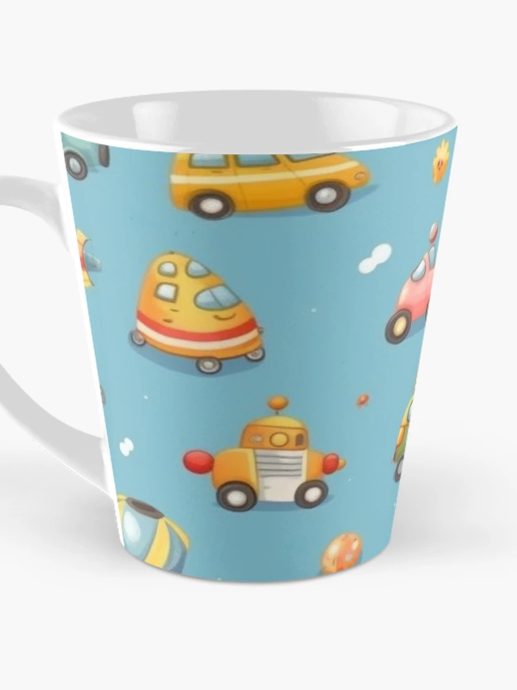 Thumbnail 3 of 4, Coffee Mug, Cartoon Vehicle Pattern  designed and sold by DigiMagicStore.