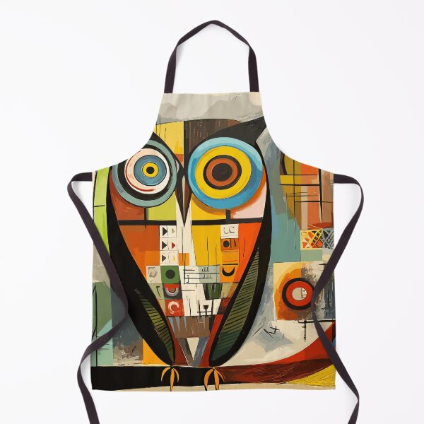 Item preview, Geometric abstract owl, art color illustration designed and sold by Niktarka.
