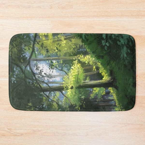 Item preview, light scattering through leaves - landscape painting designed and sold by PP-Patterns.