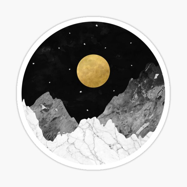 Moon and Stars Sticker