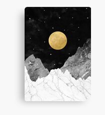 Mond und Sterne Leinwanddruck
