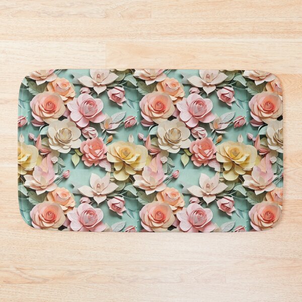 Item preview, flowers paper craft pastel sharp roses orchids seemless prattle designed and sold by thima shop.
