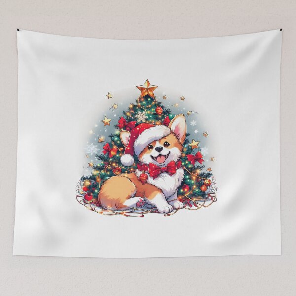 Item preview, Corgi Christmas Tree designed and sold by GalaxyGraffiti.