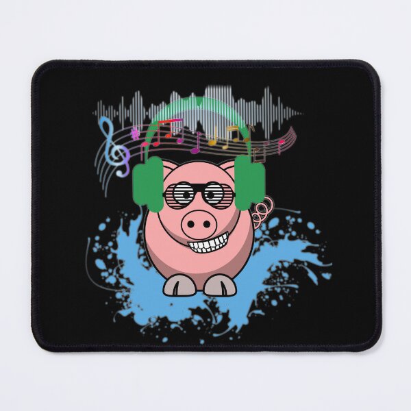 Item preview, Happy piggy loves music designed and sold by InverseArt.