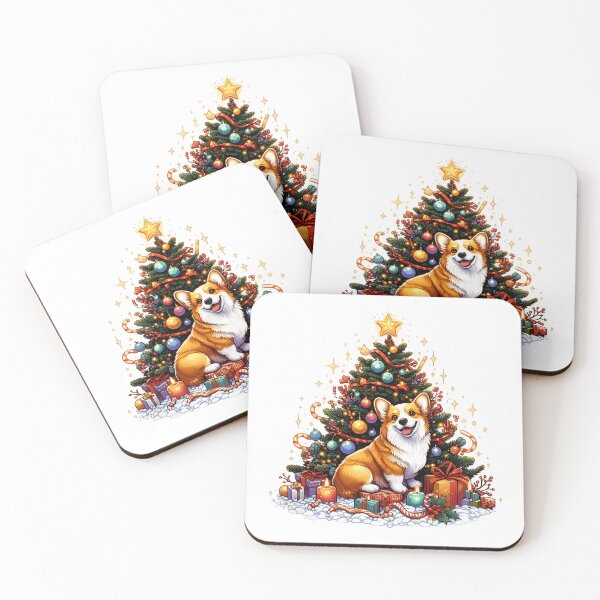 Item preview, Corgi Christmas Tree designed and sold by GalaxyGraffiti.