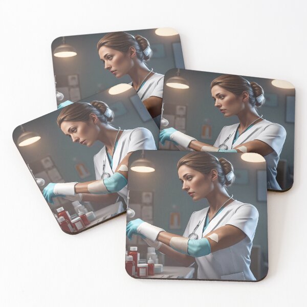 Item preview, Nurse caring for a patient designed and sold by Colin Bentham.