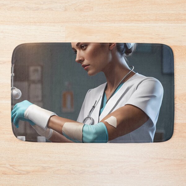 Artikelvorschau, Krankenschwester kümmert sich um einen Patienten entworfen und verkauft von Colin Bentham.