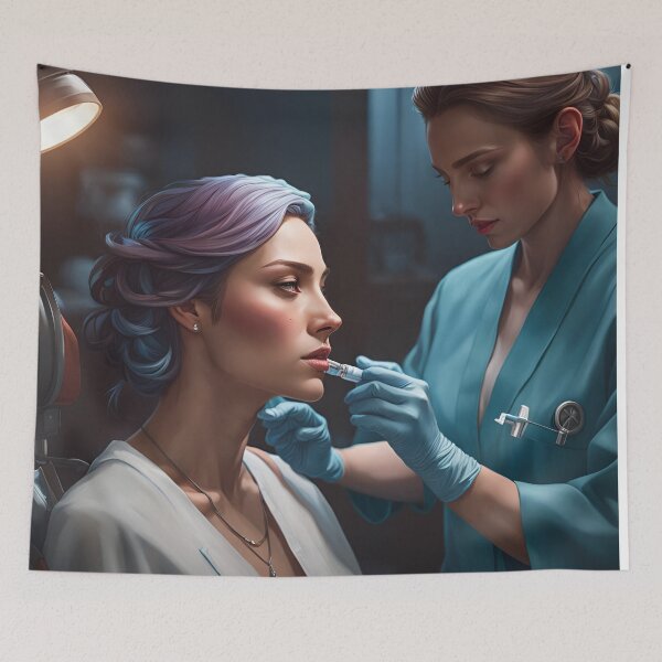 Item preview, Nurse caring for a patient designed and sold by Colin Bentham.