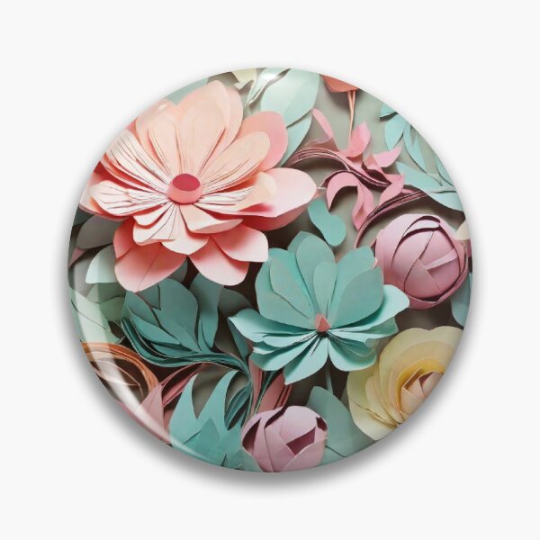 Item preview, flowers paper craft pastel sharp seemless pattle designed and sold by thima shop.