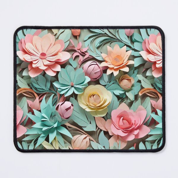 Item preview, flowers paper craft pastel sharp seemless pattle designed and sold by thima shop.