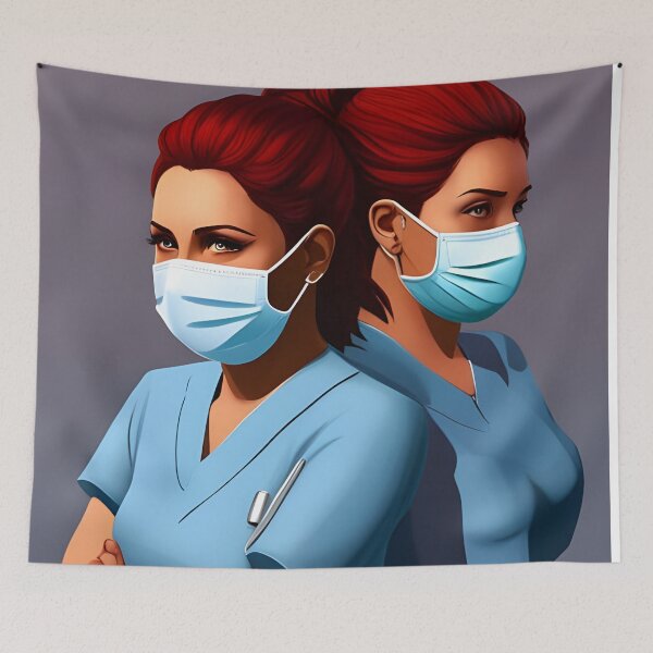 Item preview, Nurse caring for a patient designed and sold by Colin Bentham.