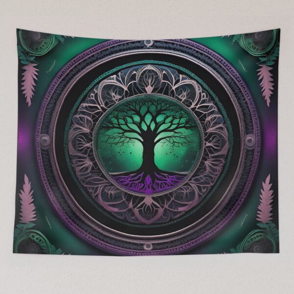 Item preview, Enchanting Forest Mandala in Dark Hues designed and sold by SpiritualManda.