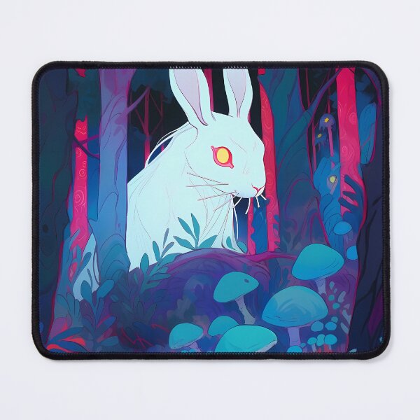 Item preview, White rabbit in forest- Dark Whimsy  designed and sold by octoboobs.