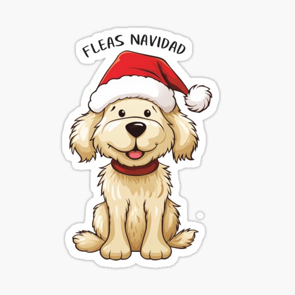 Item preview, Funny Christmas Dog - 'Fleas Navidad' designed and sold by wotsthis.