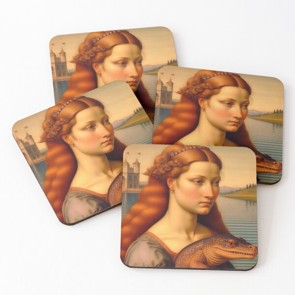 Item preview, Renaissance Lady With  Lizard designed and sold by LanaGustavsson.