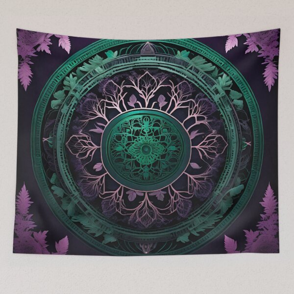 Item preview, Mystic Forest Mandala in Dark Hues designed and sold by SpiritualManda.