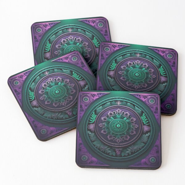 Item preview, Mystical Forest Mandala in Emerald designed and sold by SpiritualManda.