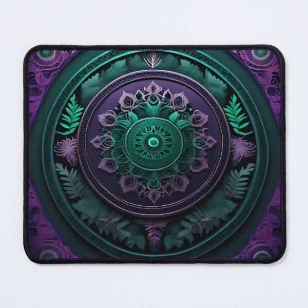 Item preview, Mystical Forest Mandala in Emerald designed and sold by SpiritualManda.