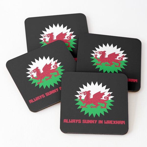 Item preview, Always sunny in Wrexham Wales flag in the shape of a Sun designed and sold by Remek-Design.