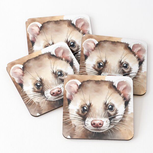 Item preview, Ferret Sable Watercolor Art Style designed and sold by LDJBlank.