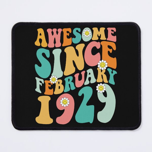 Item preview, Awesome Since February 1929 | Made In 1929 | Retro Groovy Birthday designed and sold by Christina-grich.