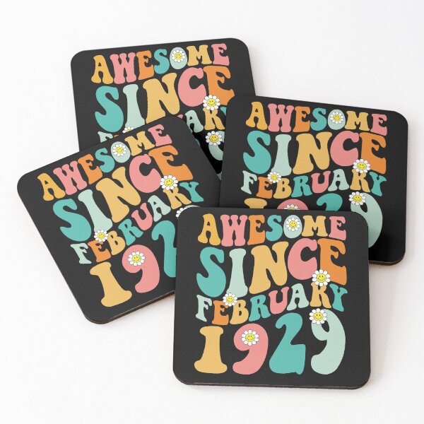 Item preview, Awesome Since February 1929 | Made In 1929 | Retro Groovy Birthday designed and sold by Christina-grich.