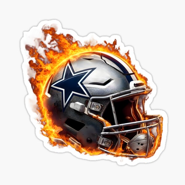 Dallas Cowboys Custom Mini Helmet Decals Dallas Cowboys Flaming