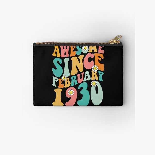 Item preview, Awesome Since February 1930 | Made In 1930 | Retro Groovy Birthday designed and sold by Christina-grich.