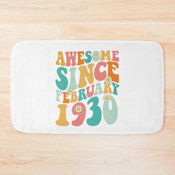 Item preview, Awesome Since February 1930 | Made In 1930 | Retro Groovy Birthday designed and sold by Christina-grich.