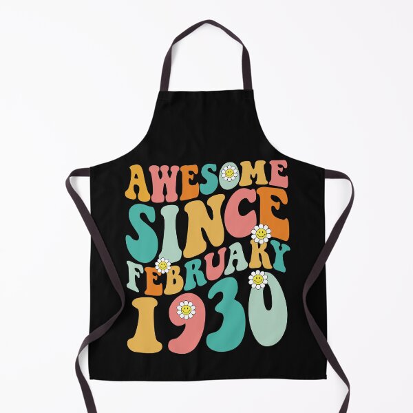 Item preview, Awesome Since February 1930 | Made In 1930 | Retro Groovy Birthday designed and sold by Christina-grich.