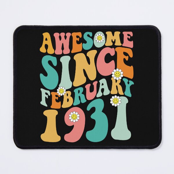 Item preview, Awesome Since February 1931 | Made In 1931 | Retro Groovy Birthday designed and sold by Christina-grich.