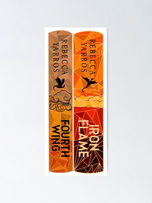 Fourth Wing, Iron Flame by Rebecca Yarros Book Spines Fourth Wing, Iron Flame by Rebecca Yarros Book Spines