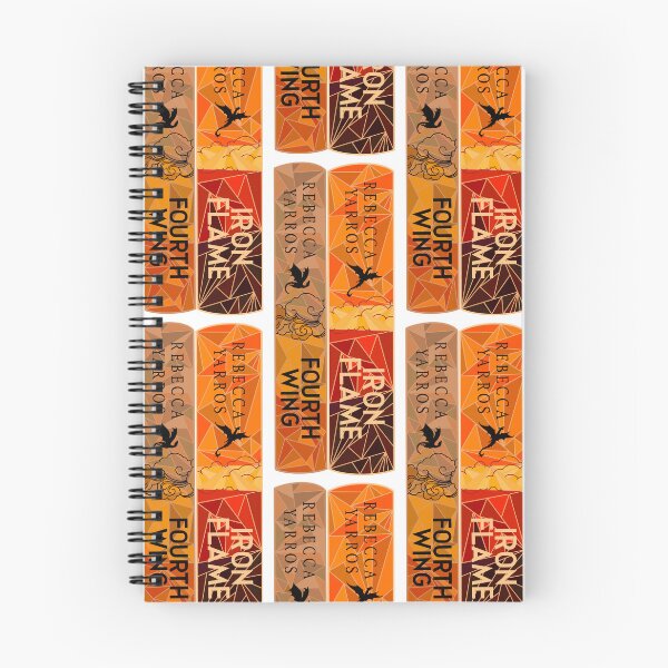 Item preview, Fourth Wing, Iron Flame by Rebecca Yarros Book Spines designed and sold by WondrousDoodles.