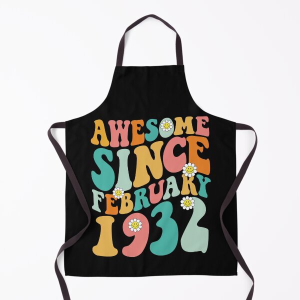 Item preview, Awesome Since February 1932 | Made In 1932 | Retro Groovy Birthday designed and sold by Christina-grich.