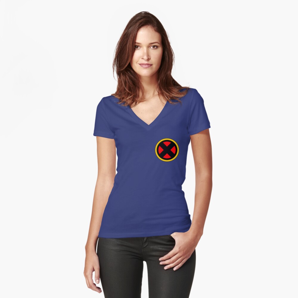 Item preview, Fitted V-Neck T-Shirt designed and sold by Gluttony.