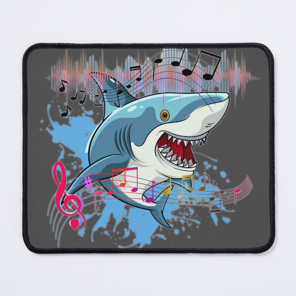 Item preview, Happy shark loves music designed and sold by InverseArt.