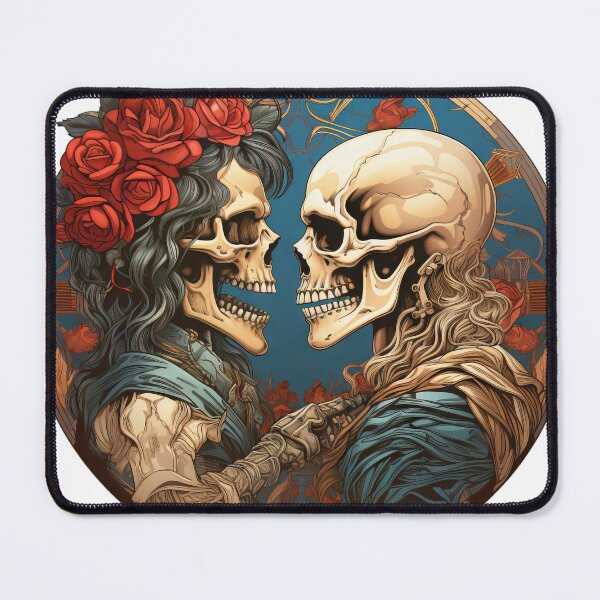 Item preview, Eternal Embrace Skeleton Sticker - Gothic Romance Art designed and sold by SlayerOfKings.