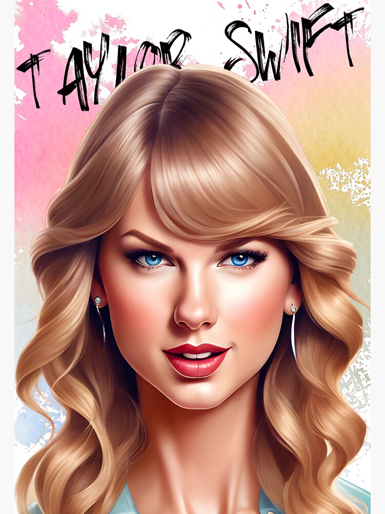 "Taylor Swift Fan Art, Singer songwriter, Music" Sticker for Sale by ScruffyOwl Redbubble