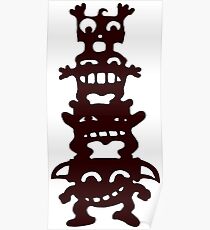 Póster totem cartoon
