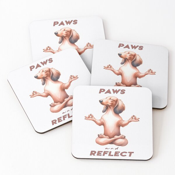 Item preview, Long Haired Dachshund Yoga - Paws and Reflect designed and sold by Mindful-Designs.