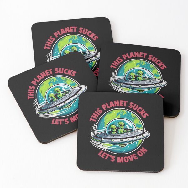 Item preview, This Planet Sucks, Let's Move On - Funny Earth & Space Ghetto Alien in UFO Is Hilarious designed and sold by lunaticbear.