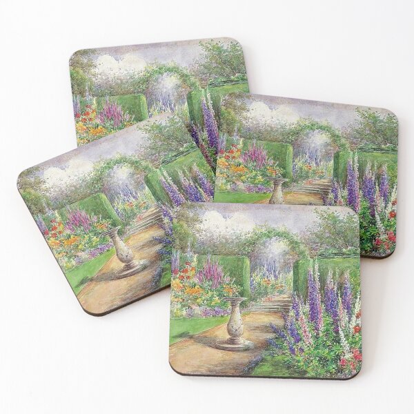 Item preview, Garden with Sundial Borders and Hedges designed and sold by tomorrowsart.