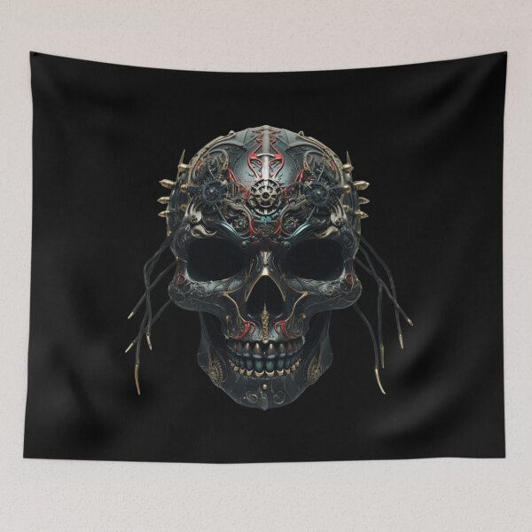 Item preview, Futuristic skull designed and sold by TraceDessiner.